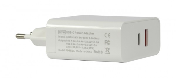 ALLNET USB Ladegerät Quick Charge® PD Netzteil Power Supply 63 Watt 1x Typ-A, 1x Typ-C**EU PLUG**