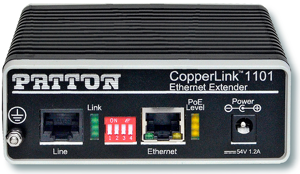 Patton CopperLink 1101 PoE Remote Extender, RJ45 Line, Line Powered