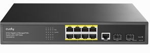 Cudy 8-Port Layer 2 Managed Gigabit PoE+ Switch with 2 Gigabit SFP Slots, 120W, GS2008PS2