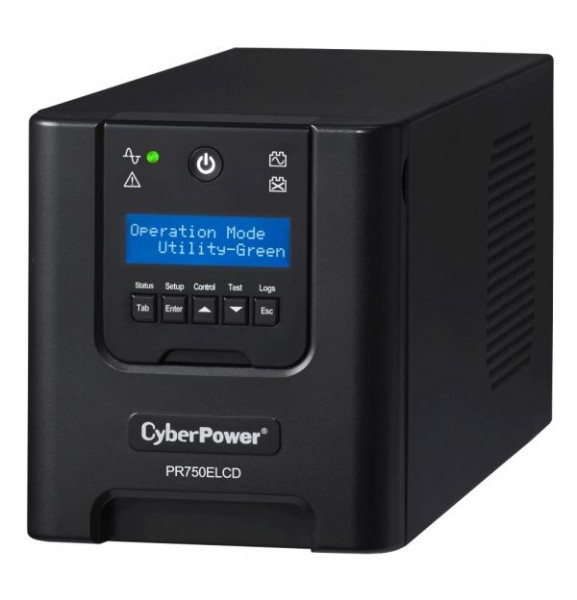 CyberPower USV, PR Tower-Serie, 750VA/675W, Line-Interactive, reiner Sinus, LCD, USB/RS232,