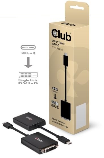 Adapter USB-C 3.1 =&gt; DVI-D *Club3D* aktiv